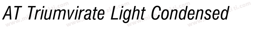 AT Triumvirate Light Condensed字体转换